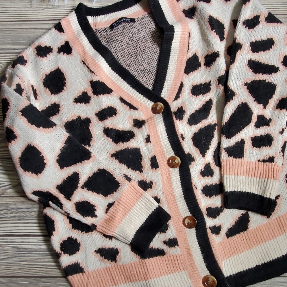 MELODY Leopard Sweater Cardigan - Picture 5 of 7